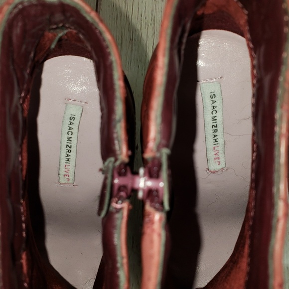 Isaac Mizrahi Burgundy Red Wine Boots - Picture 8 of 8